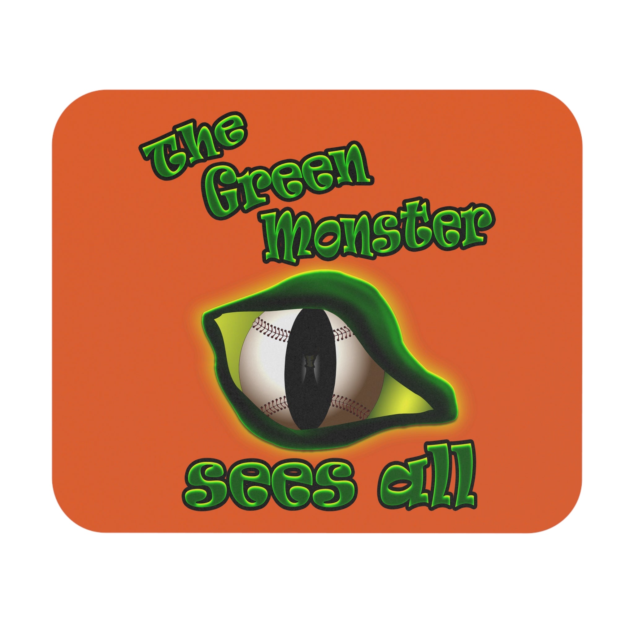 green monster - Mouse Pad (Rectangle) (orange)