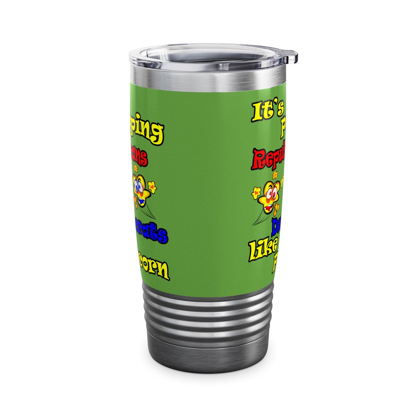 popping like popcorn - Ringneck Tumbler, 20oz (green)