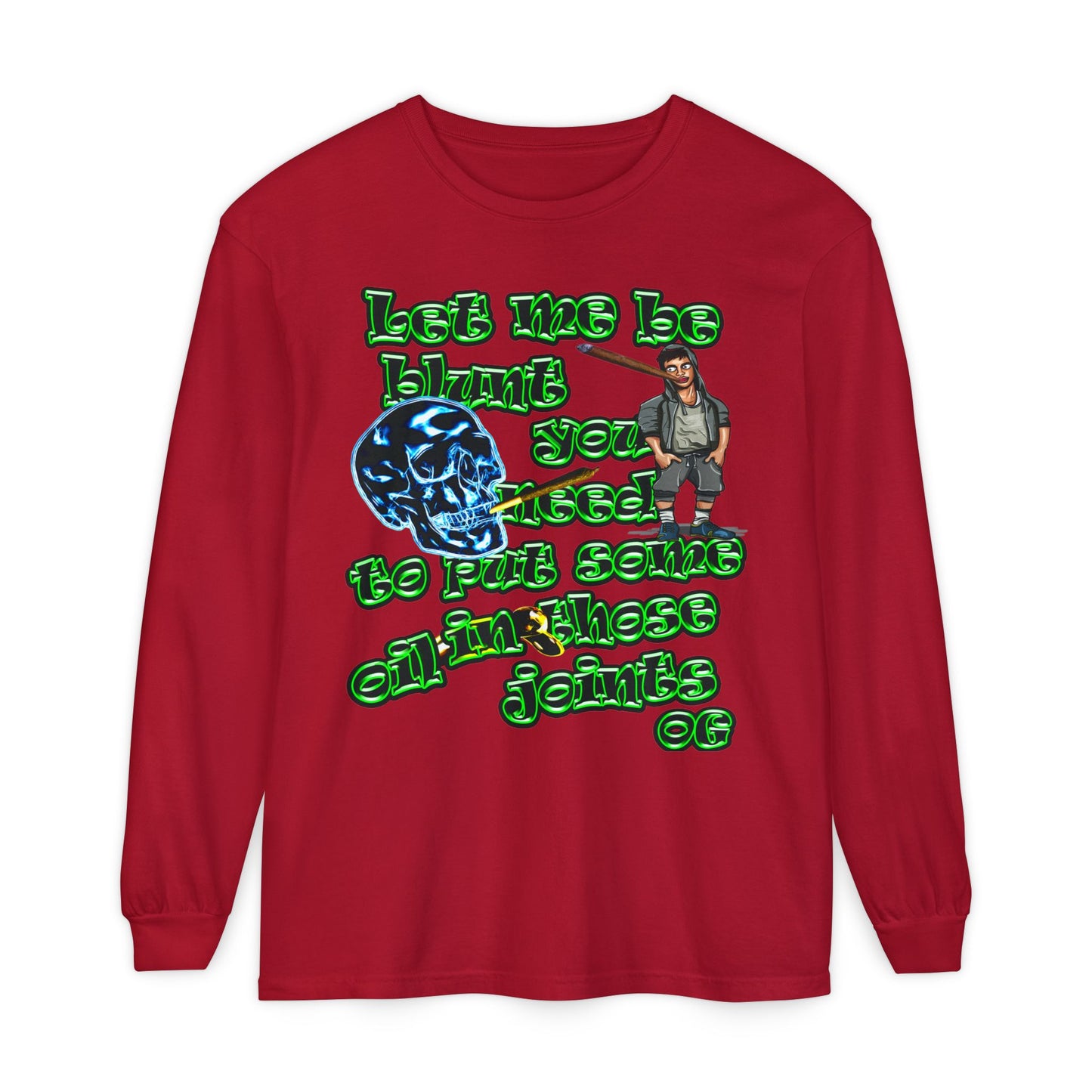 og - Unisex Garment-dyed Long Sleeve T-Shirt