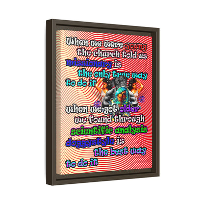 doggystyle - framed canvas art (yellow-orange wave)