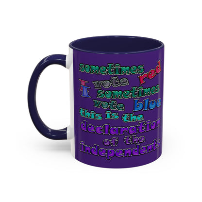 declaration of the independents - Accent Mug (purple)