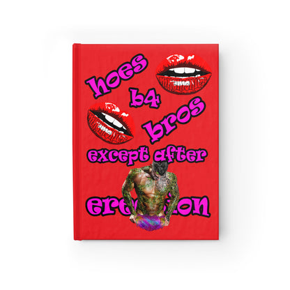 hoes b4 bros - journal-blank (red)