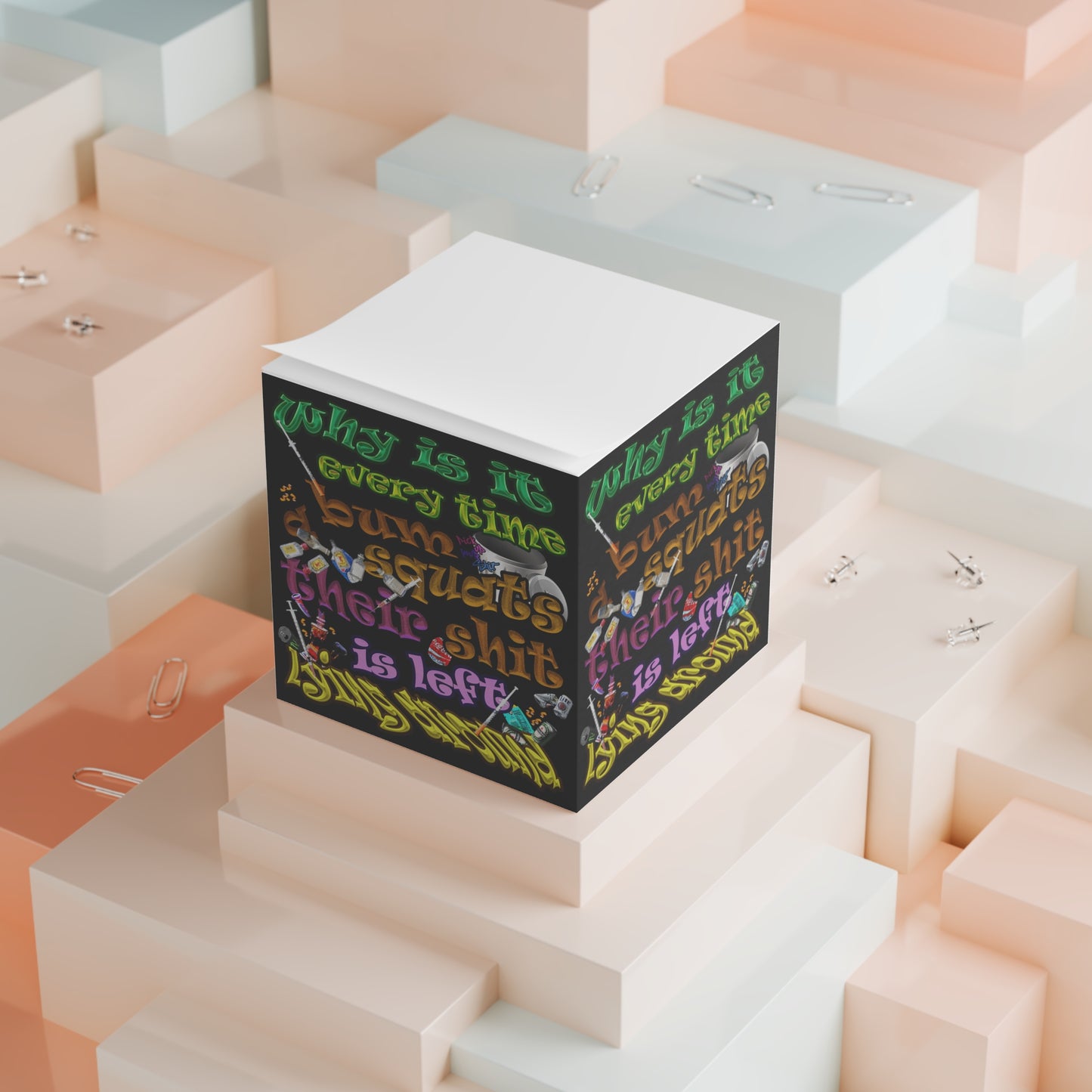 the bum's shit - note cube (black)