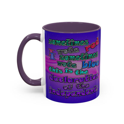 declaration of the independents - Accent Mug (purple-pink wave)