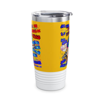 drop the beat - Ringneck Tumbler, 20oz (yellow)