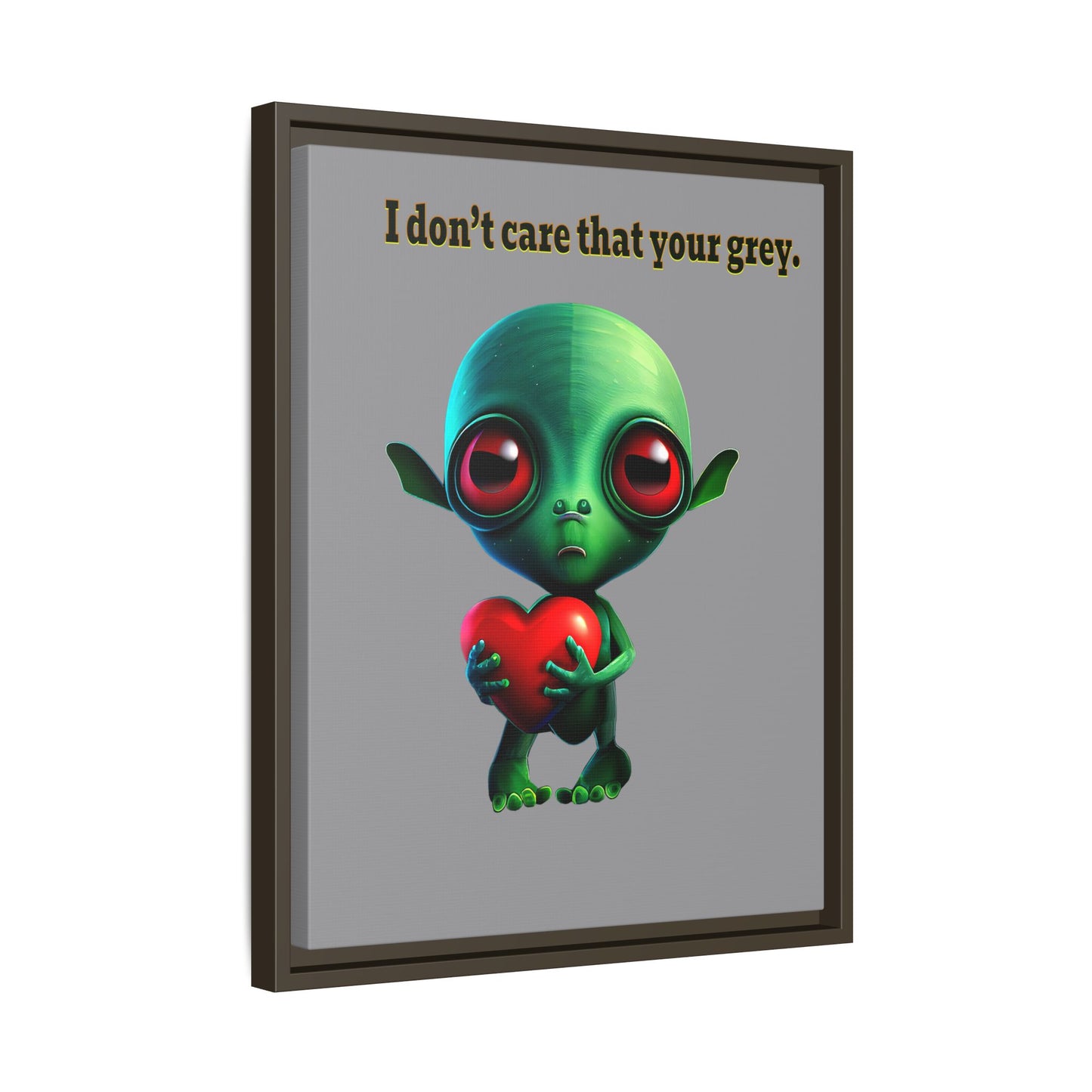 I don't care that your grey - framed canvas art (grey)
