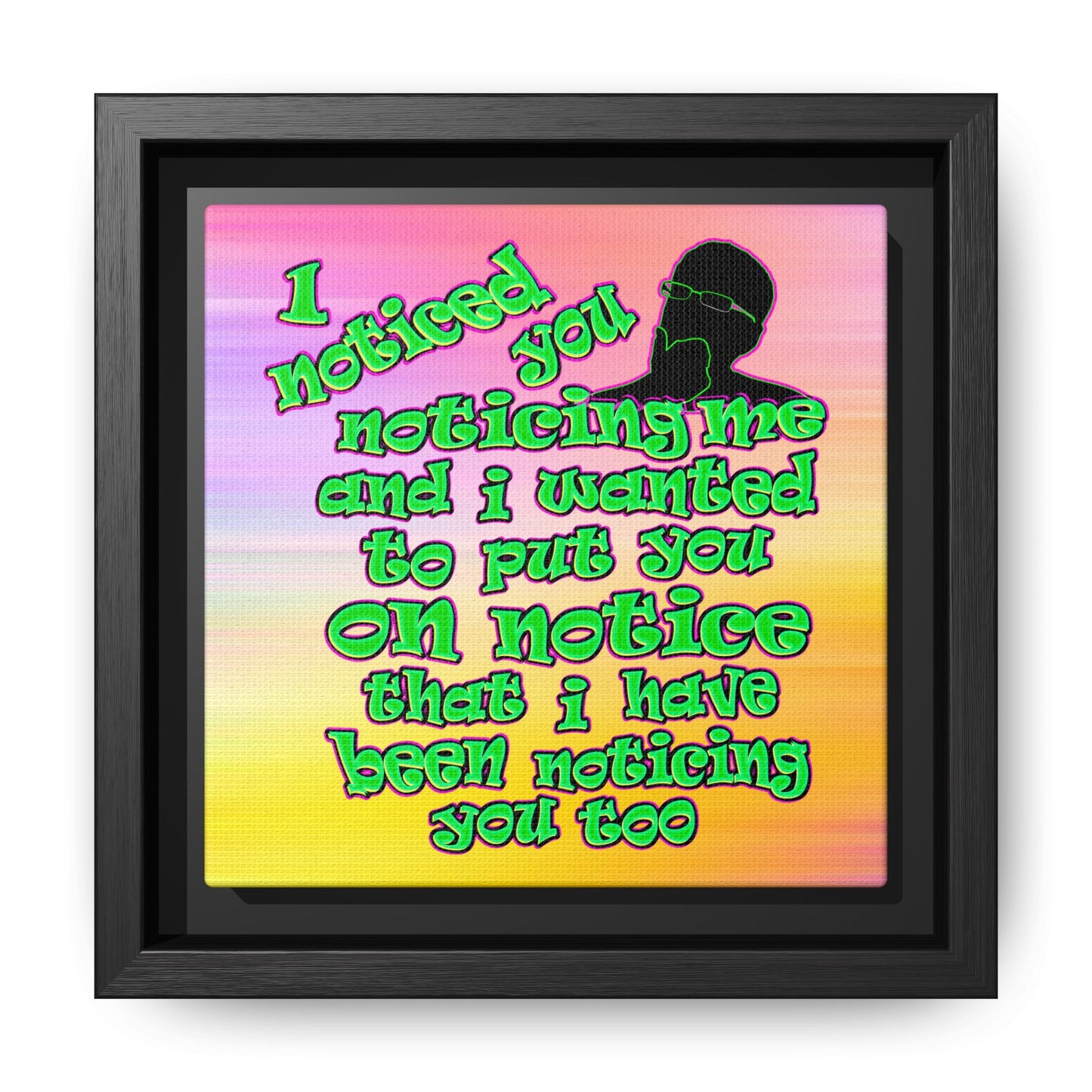 noticed you noticing - framed canvas art (color blur)