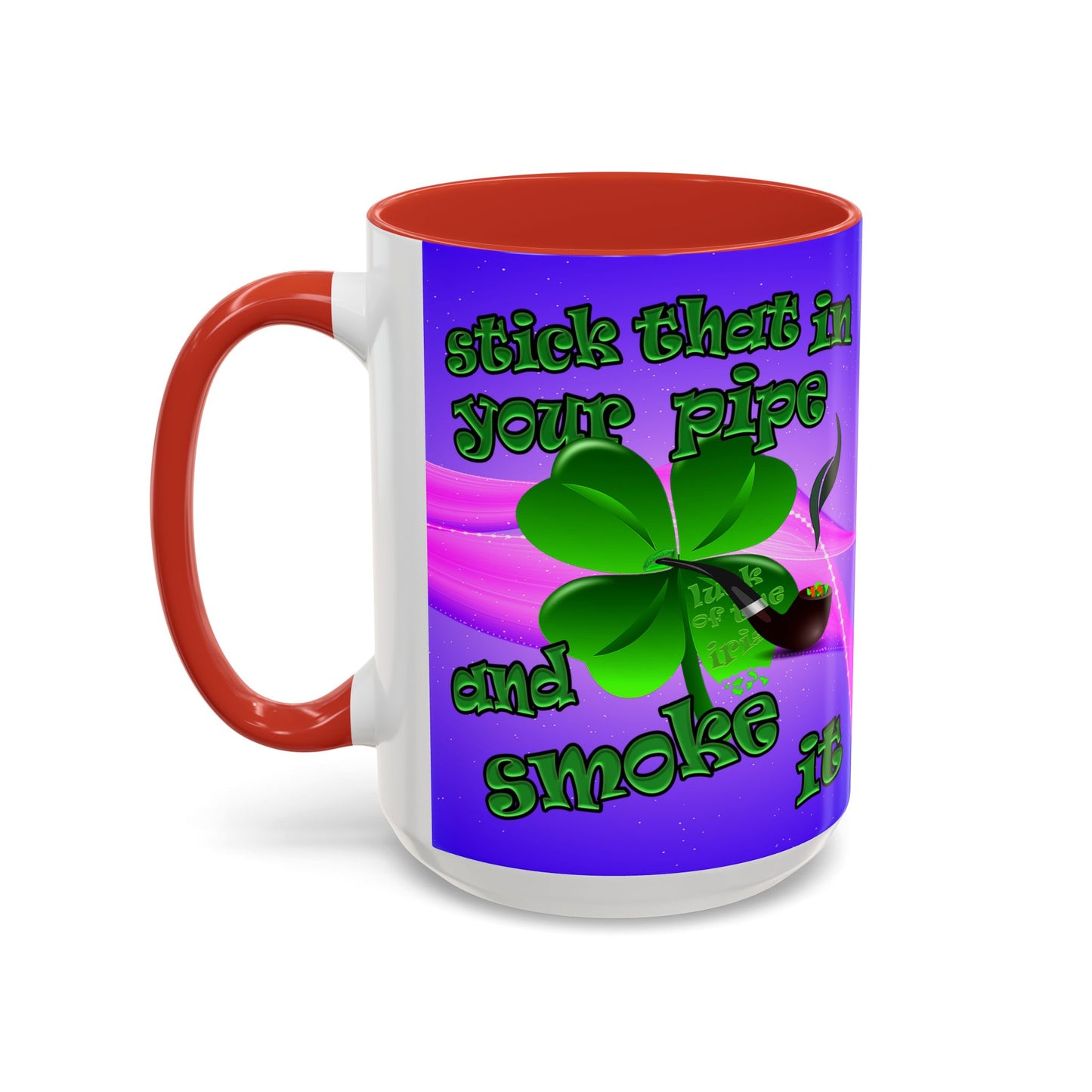 celtics logo - Accent Mug (purple-pink wave)