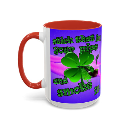 celtics logo - Accent Mug (purple-pink wave)