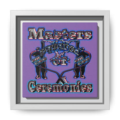 em cee squared - framed canvas art (light purple)