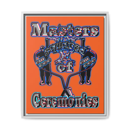 em cee squared - framed canvas art (orange)