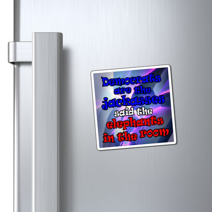 donkeys and elephants - Magnets - (grey-pink wave)
