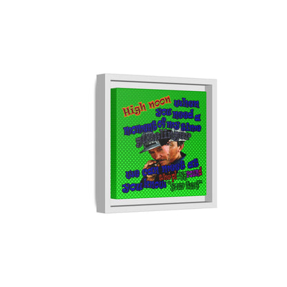 high noon - framed canvas art (logo green)