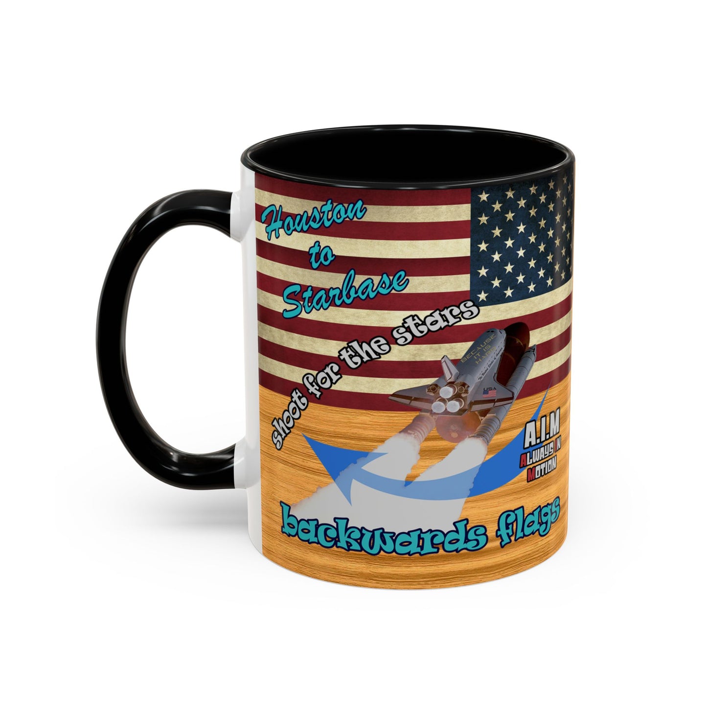 shoot for the stars - Accent Mug (butterscotch wood finish)