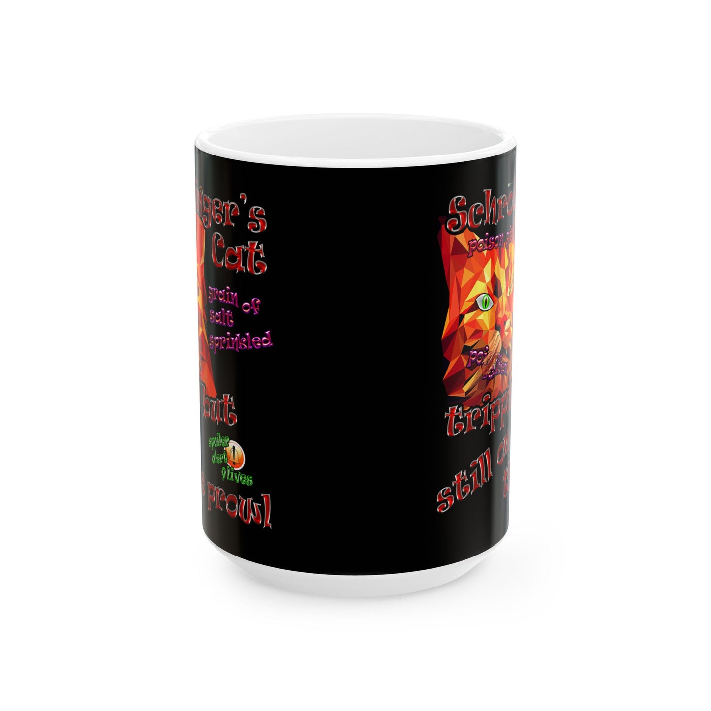 schrodinger's cat - White Mug (black)