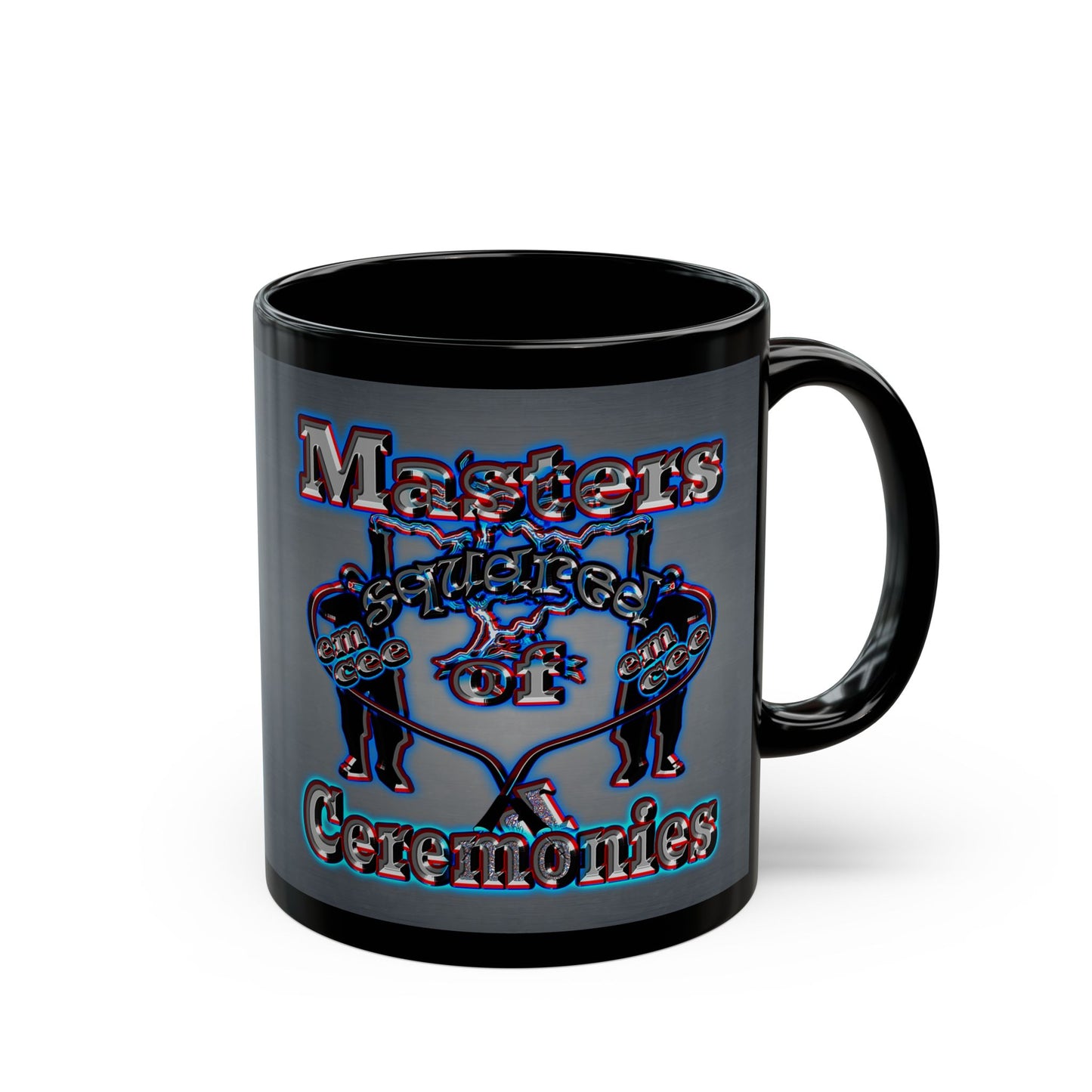 em cee squared - Black Mug (grey-light grey)