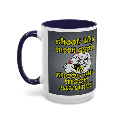 shoot the moon again - Accent Mug (grey-light grey)