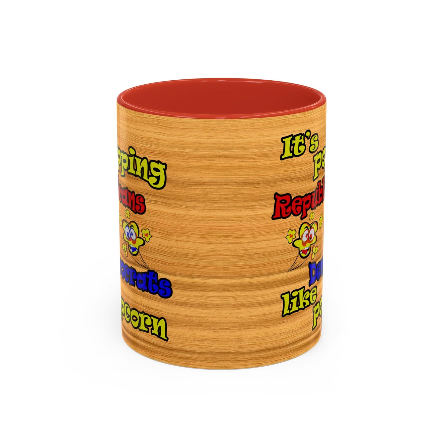 popping like popcorn - Accent Mug (butterscotch wood finish)