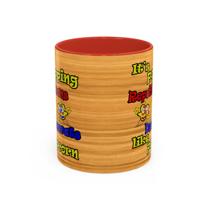 popping like popcorn - Accent Mug (butterscotch wood finish)