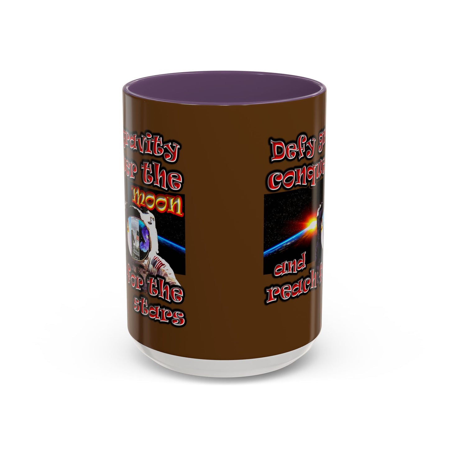 defy conquer reach - Accent Mug (brown)