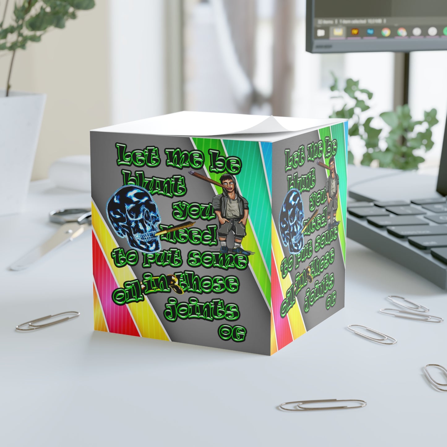 og - note cube (rainbow split)
