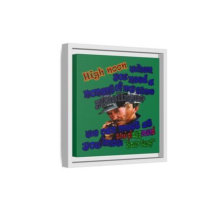 high noon - framed canvas art (dark green)