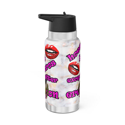 hoes b4 bros - Gator Tumbler, 32oz  (white marble)