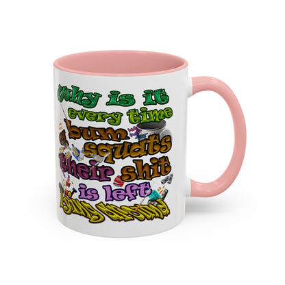 the bum's shit - Accent Mug (white)