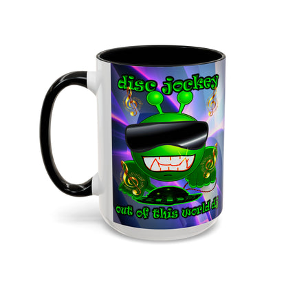 disc jockey - Accent Mug (grey-pink wave)