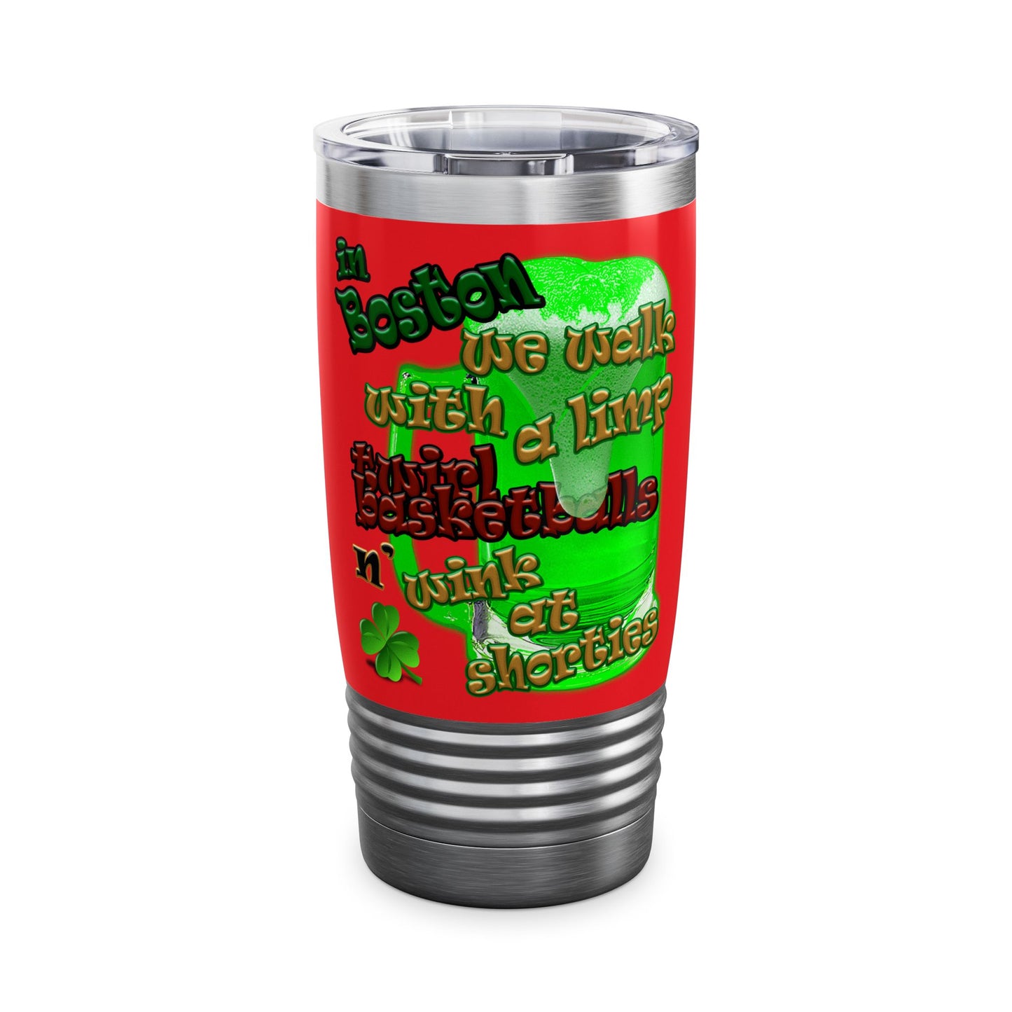 celtics logo - Ringneck Tumbler, 20oz (red)
