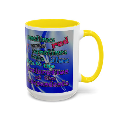 declaration of the independents - Accent Mug (blue-white wave)