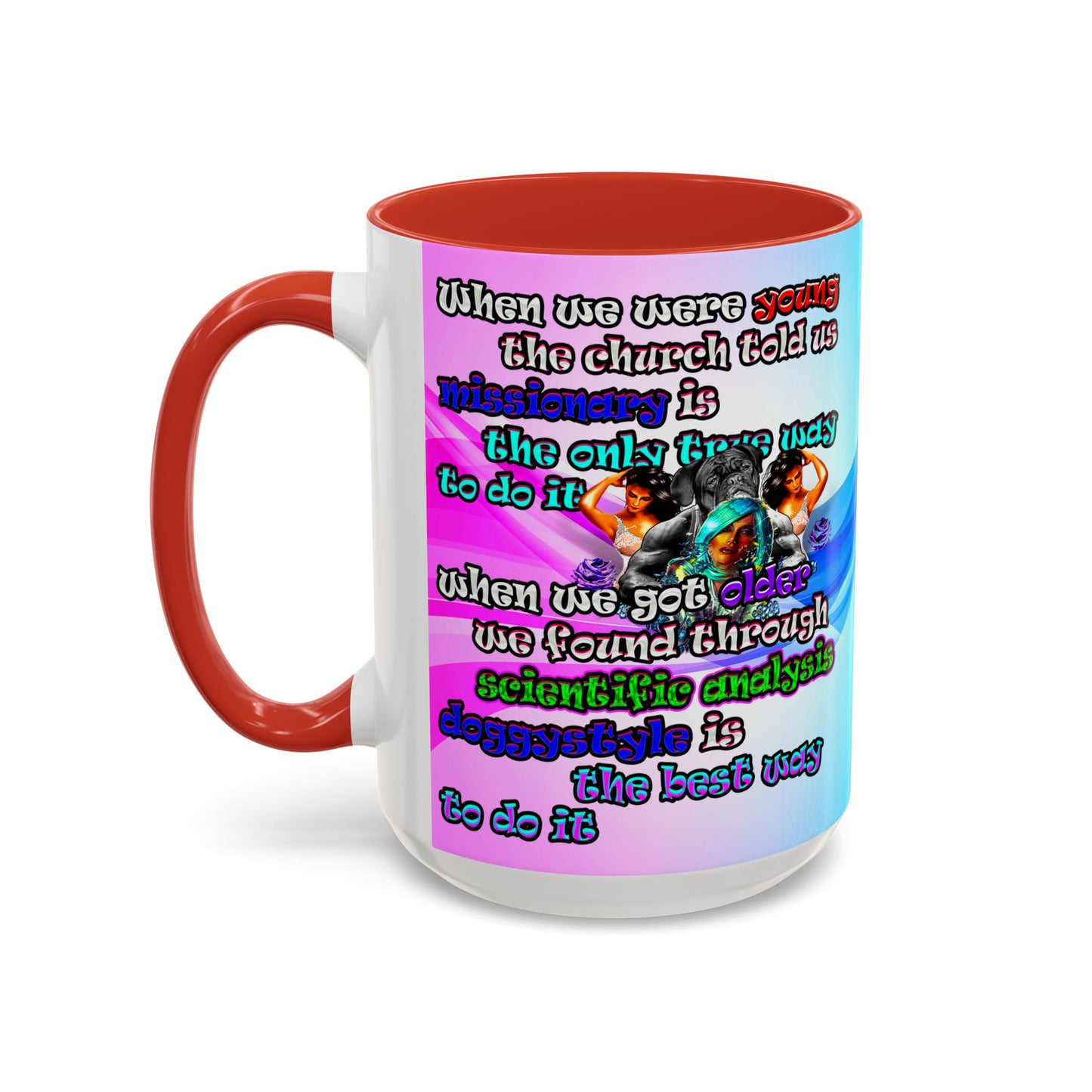 doggystyle - Accent Mug (light blue-pink wave)