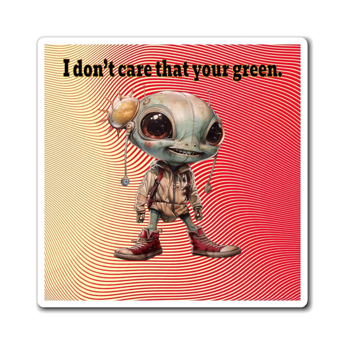 I don't care that your green - Magnets - (yellow-orange wave)