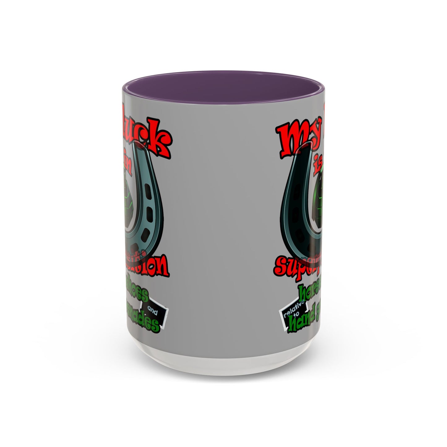 my luck - Accent Mug (light grey)