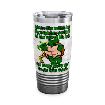 turtle race - Ringneck Tumbler, 20oz (white marble)