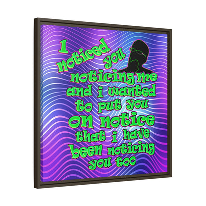 noticed you noticing - framed canvas art (purple wave)