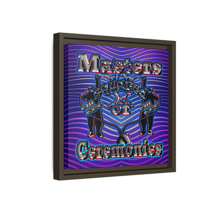 em cee squared - framed canvas art (purple wave)