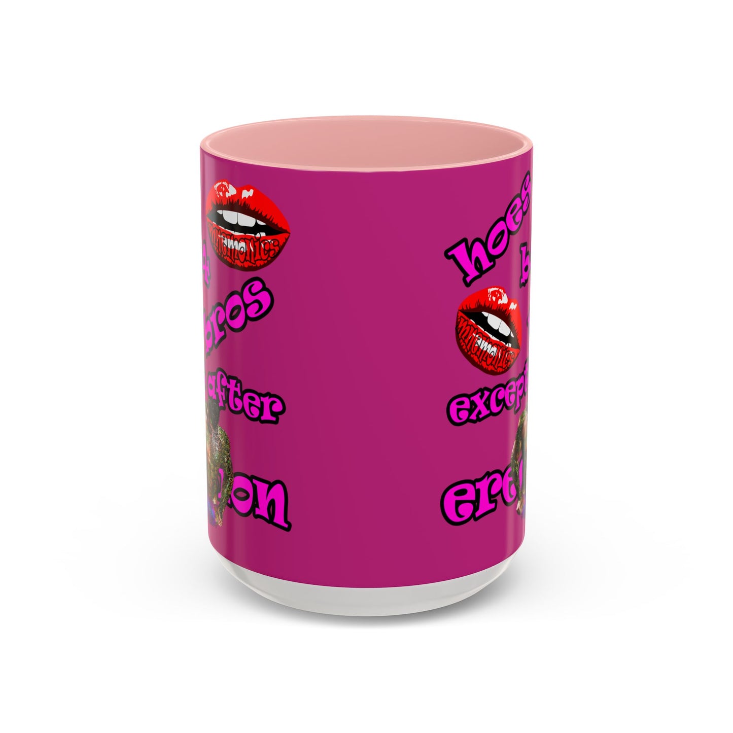 hoes b4 bros - Accent Mug (pink)