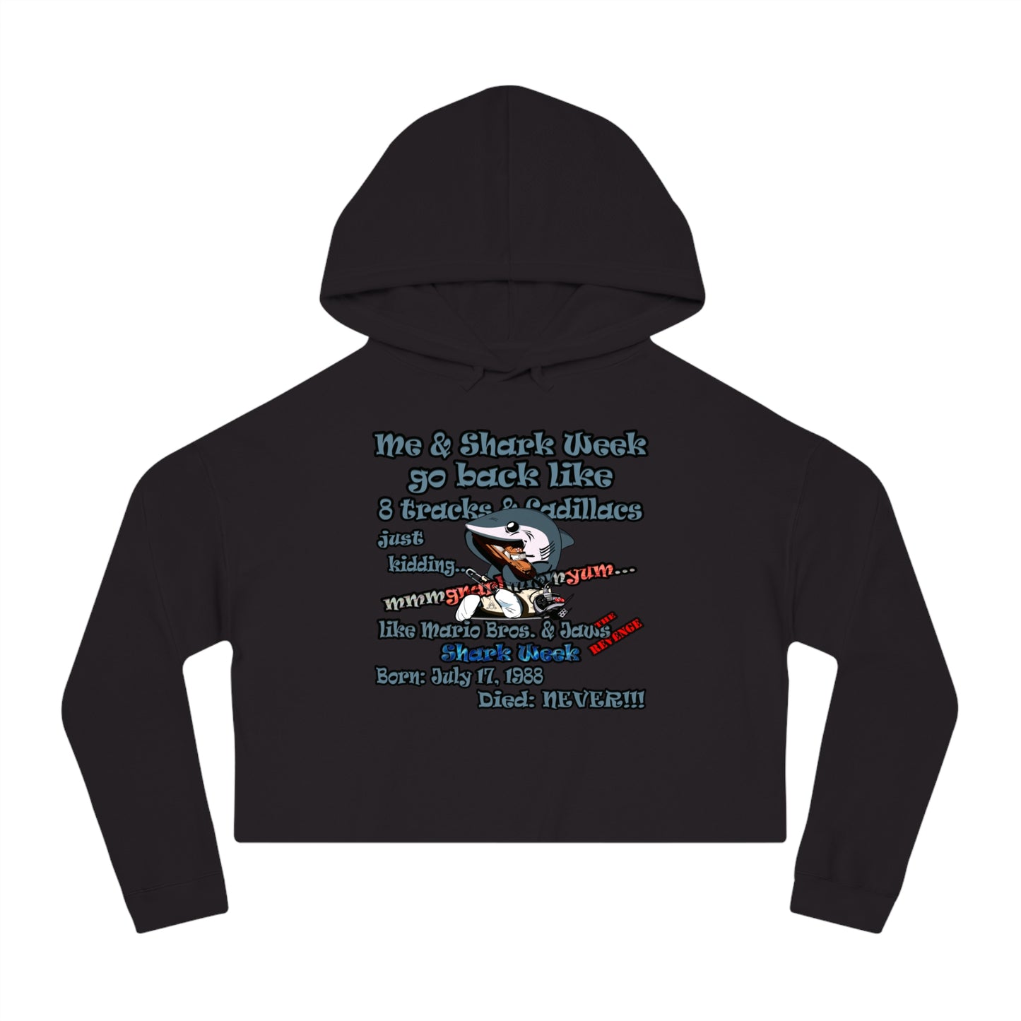 shark week - Women’s Cropped Hooded Sweatshirt