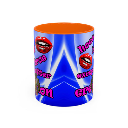 hoes b4 bros - Accent Mug (blue-white wave)