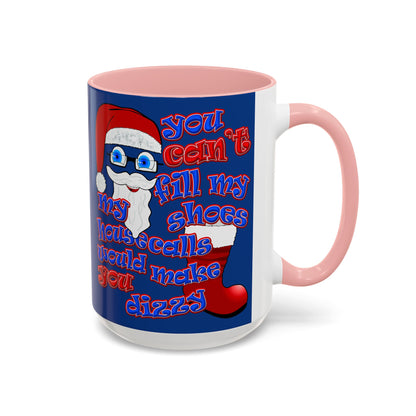 santa's shoes - Accent Mug (dark blue)