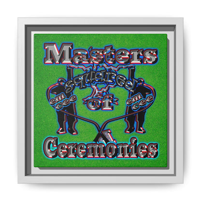 em cee squared - framed canvas art (green turf)