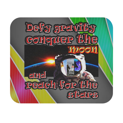 defy conquer reach - Mouse Pad (Rectangle) (rainbow split)