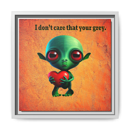I don't care that your grey - framed canvas art (burnt orange)