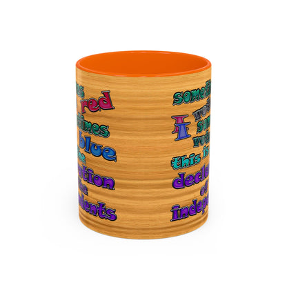 declaration of the independents - Accent Mug (butterscotch wood finish)