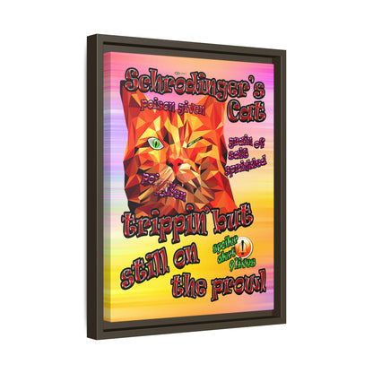 schrodinger's cat - framed canvas art (color blur)