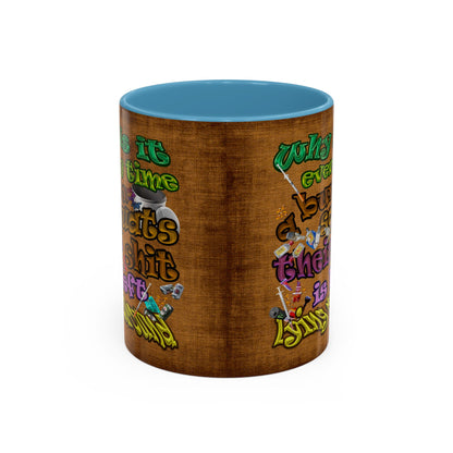 the bum's shit - Accent Mug (brown papyrus)