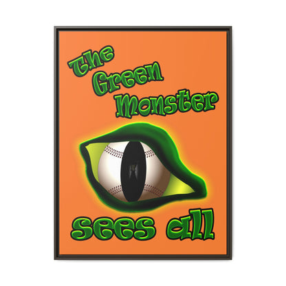 green monster - framed canvas art (crusta)