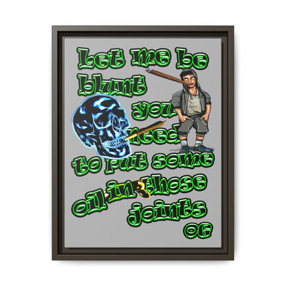 og - framed canvas art (light grey)