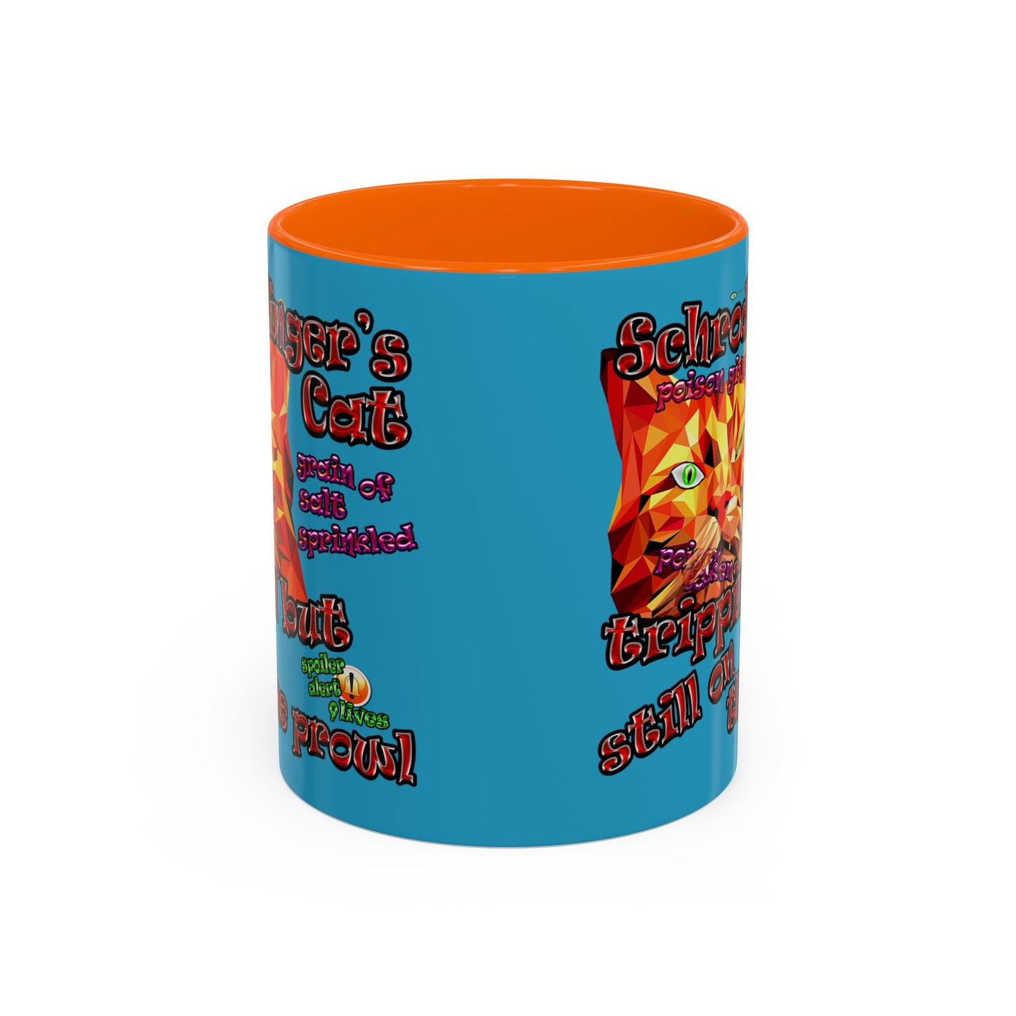 schrodinger's cat - Accent Mug (turquoise)